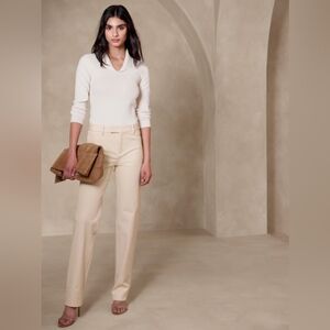 LAST PRICE DROP Banana Republic Sloan Pant Straight Leg Ivory Beige Size 0 New!